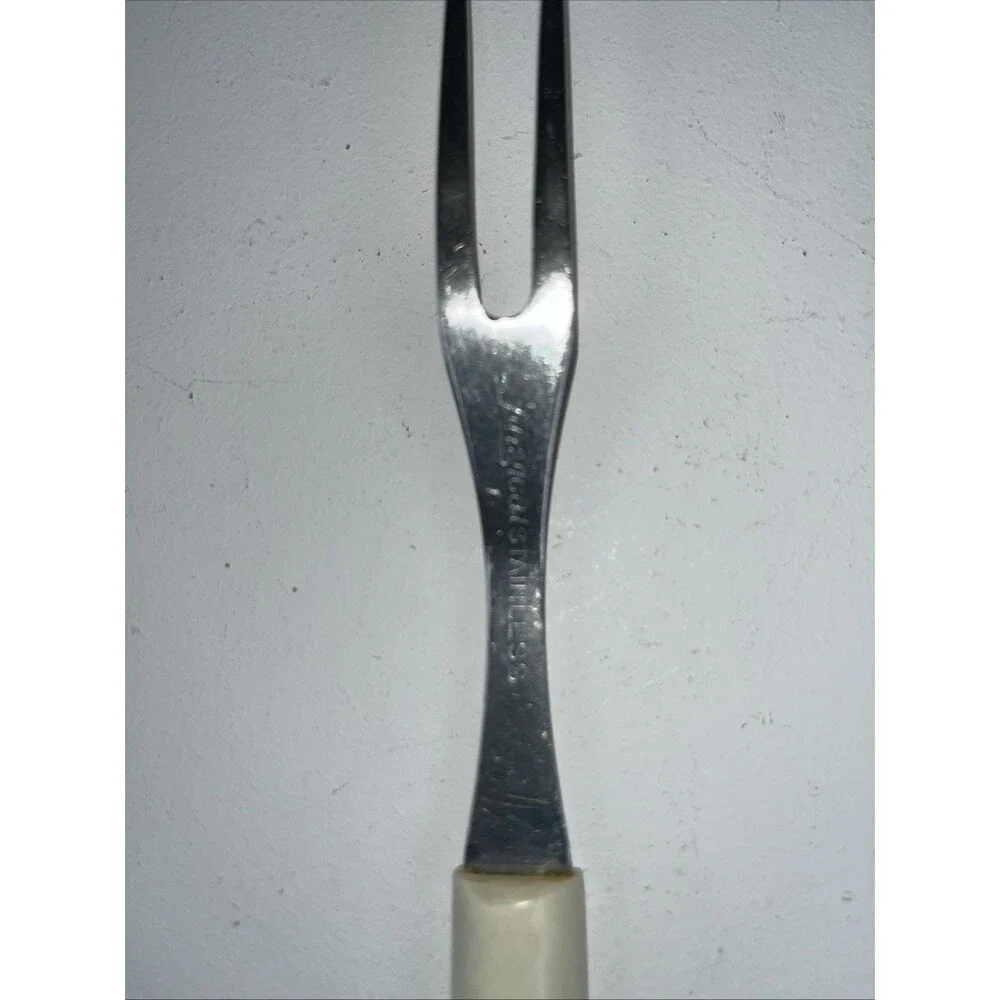 Vintage Meat Fork Blue Cornflower Household Japan Decor 9.5